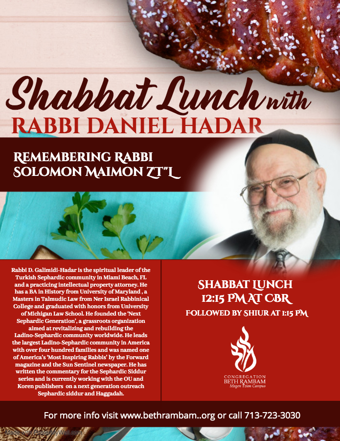Shabbaton Remebering Rabbi Solomon Maimon