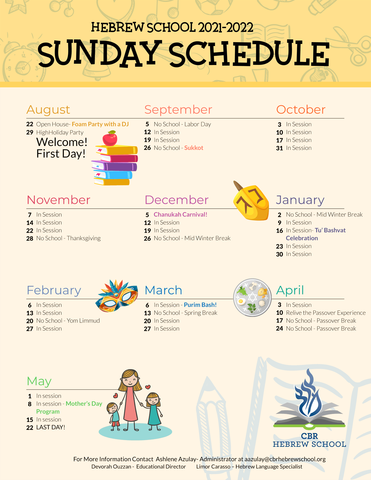 Hebrew School Schedule